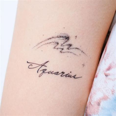 Aquarius Tattoo Mini Minimal Zodiac Tattoo Constellation Galaxy Zodiac ...