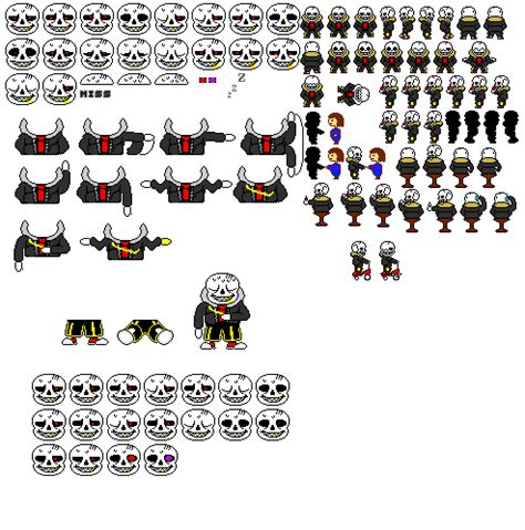 Underfell Sans Sprite Sheet | Pixel Art Maker