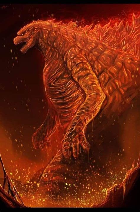 Fire godzilla by opARTin on DeviantArt