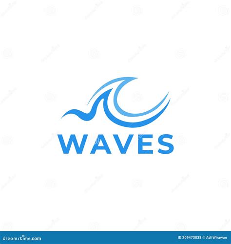 Tide Blue Sea Ocean Waves Logo Stock Vector - Illustration of motion, shape: 209473838