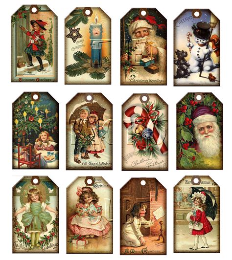 free clipart vintage christmas tags for bakery gift giving - Clipground