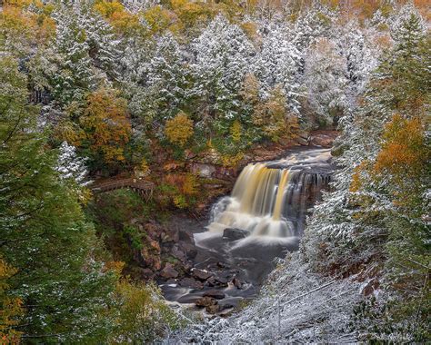 Blackwater Falls Autumn Snow Photograph by Robert Golub - Fine Art America