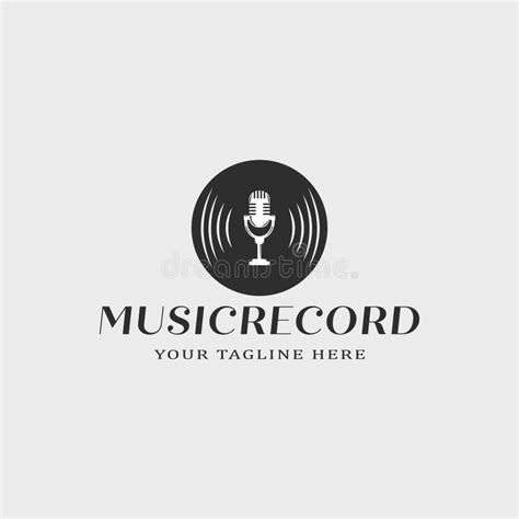 Music Recording Logo Vintage Vector Illustration Template Icon Graphic ...