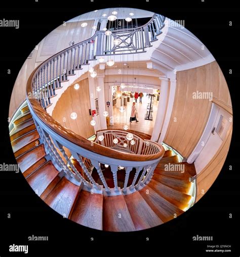 Cecil Brewer staircase - Heals, Tottenham Court Road Stock Photo - Alamy