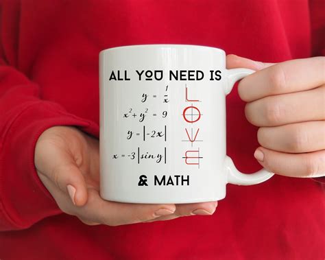 Math Teacher Gifts Math Teacher Mug All You Need is Love and - Etsy