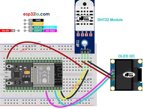 ESP32 - DHT22 - OLED | ESP32 Tutorial