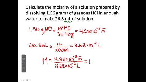 Molarity And Dilution Worksheets