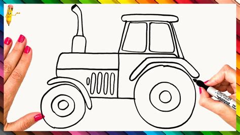 How To Draw A Tractor Step By Step 🚜 Tractor Drawing Easy - YouTube