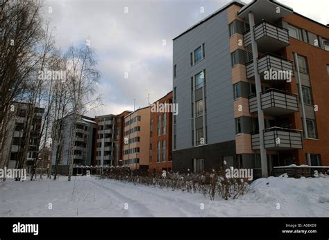 Modern Finnish apartments in Helsinki Finland Stock Photo - Alamy