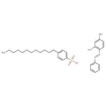 Benzenesulfonic acid, 4-dodecyl-, compd. with 4-(phenylazo)-1,3-benzenediamine (1:1) 110152-60-8 ...