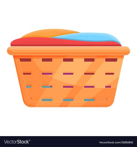 Laundry basket icon cartoon style Royalty Free Vector Image