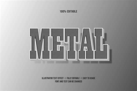 Metal Editable Text Effect Graphic by 4gladiator.studio44 · Creative Fabrica