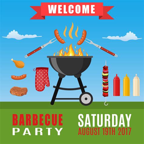 Bbq or barbecue party invitation 35952814 Vector Art at Vecteezy
