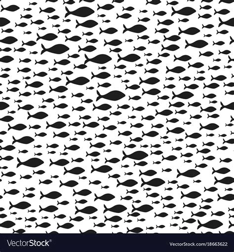 Seamless pattern with a school of fish wallpapers Vector Image