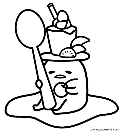 Printable Gudetama Coloring Pages