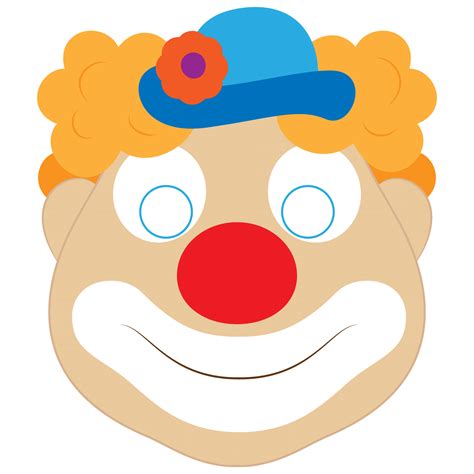 Clown Mask Template | Free Printable Papercraft Templates | Clown mask, Templates printable free ...