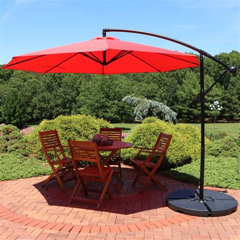 Sunnydaze Offset Outdoor Patio Umbrella - 10-Foot - Multiple Colors ...