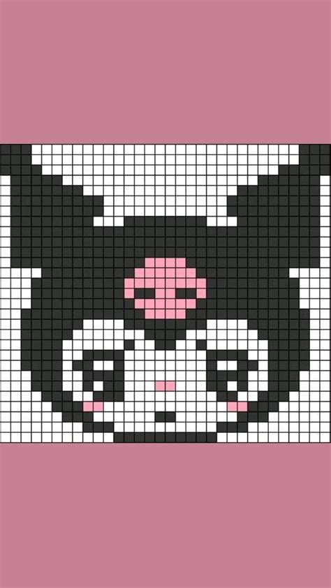 kuromi | Pixel art pattern, Pixel crochet, Crochet art