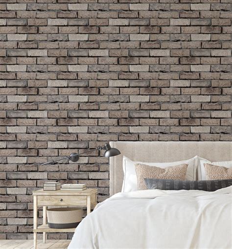 Brown Brick Wallpaper by oliveetoriel.com - Style Sourcebook