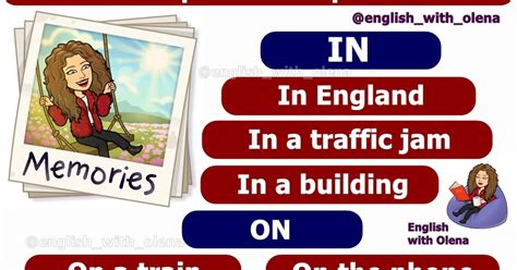 English with Olena: Prepositions of place