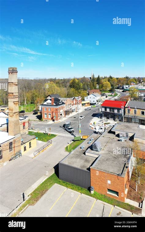 An aerial view of Ayr, Ontario, Canada downtown Stock Photo - Alamy