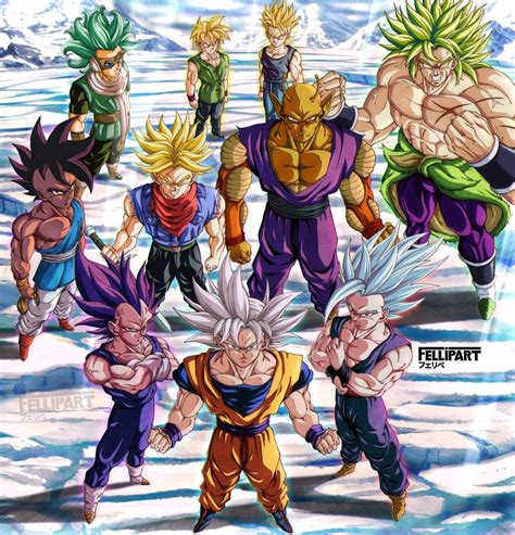 Goku, Vegeta, Gohan, Broly, Uub, Trunks Future, Piccolo Granola, Trunks ...