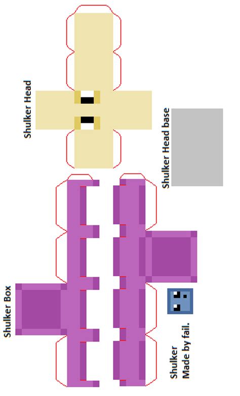 Papercraft Shulker Minecraft Printables Minecraft Templates | Images and Photos finder