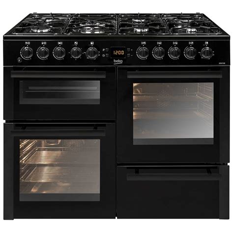 Beko BDVF100K 100cm Double Oven Dual Fuel Range Cooker Black | Appliances Direct