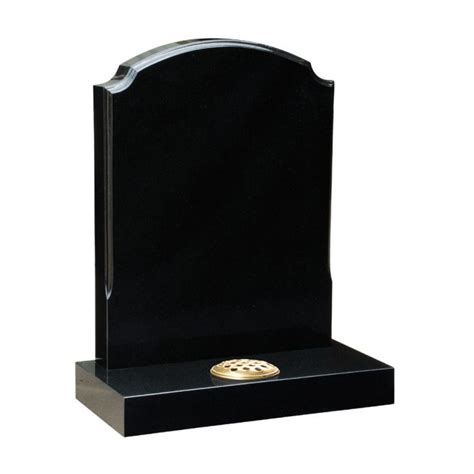 Polished Black Granite Headstone | 1st Choice Memorials