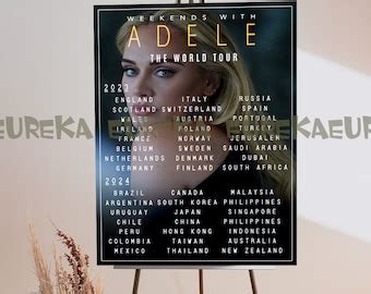 Adele Las Vegas the World Tour 2023 2024 Poster - Etsy Israel