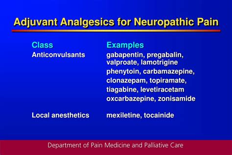 PPT - Pharmacotherapy of Pain: Adjuvant Analgesics PowerPoint Presentation - ID:161610