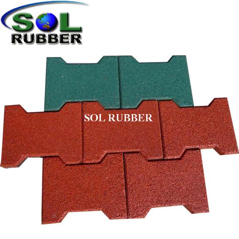 23mm Whole Color Red Rubber Paver - Buy Dogbone rubber mat Rubber Paver, Walk Road Rubber Pavers ...