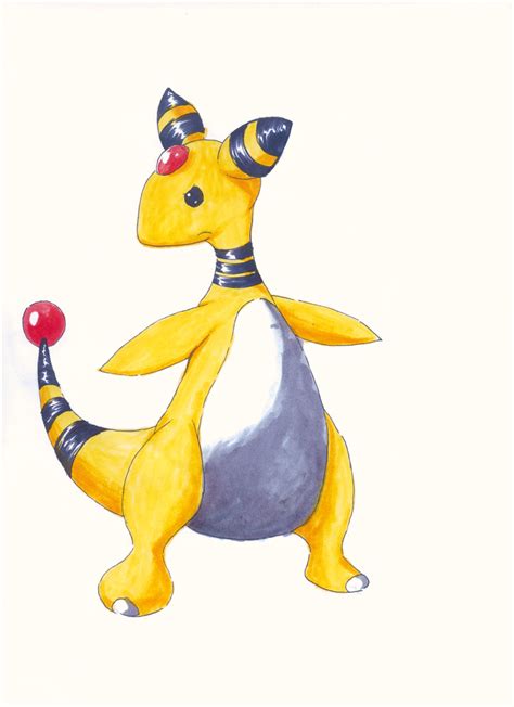 Pokemon Artwork: Ampharos by Pixelated-Takkun on DeviantArt