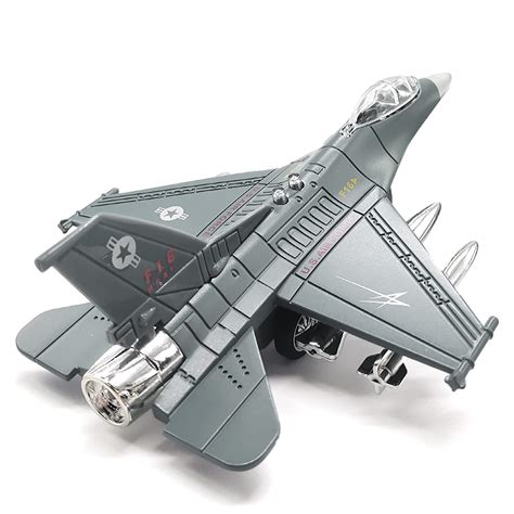 Buy Fighter Jet Toy F-16 Bomber Jet Plane Airplanes Diecast Pull Back ...