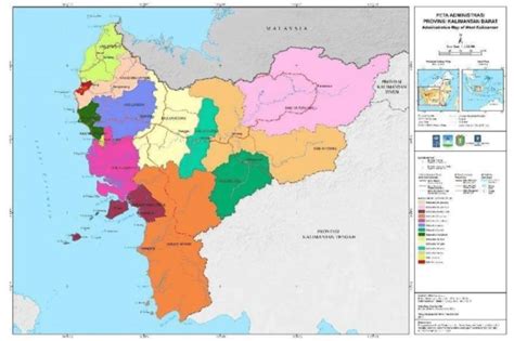 Map of administrative boundaries of west Kalimantan Province | Download ...