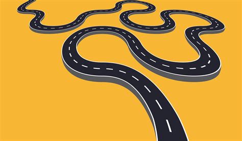 Isolated winding road 1266950 Vector Art at Vecteezy