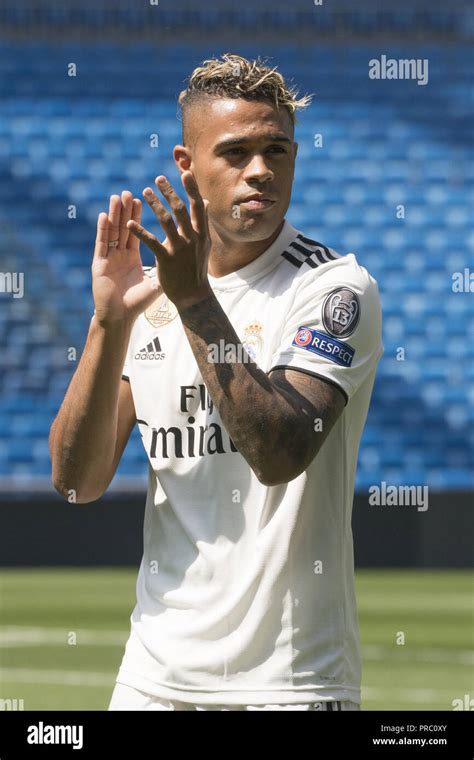 Mariano Diaz Mejia announced as Real Madrid player at Santiago Bernabeu Stadium in Madrid, Spain ...