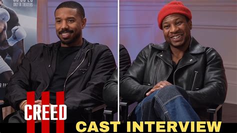 Creed 3 Interview- Michael B. Jordan and Jonathan Majors - YouTube