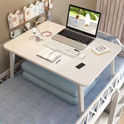 Folding Small Table Bed Table Wooden Foldable Laptop Study Table Computer Bed Desk Center Table ...