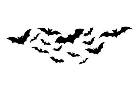 Simple illustration of bats silhouette for halloween day 3489419 Vector ...