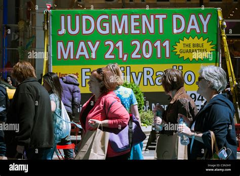 Religious zealots proselytize in Times Square in New York on Tuesday, May 10, 2011. (© Richard B ...