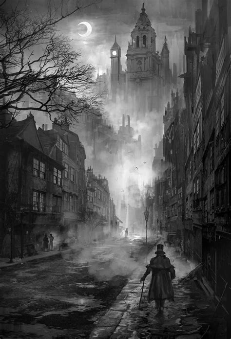 Hauntingly beautiful: London Street by Phuoc Quan. | Fantasy landscape ...