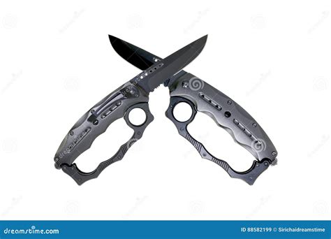 Military Knife with Brass Knuckles Stock Image - Image of attack, crime: 88582199