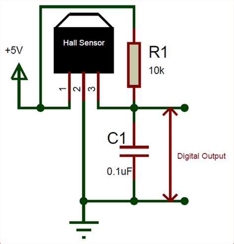 Circuit using A3144 Hall effect Sensor | Hall effect, Sensor, Electronic circuit design