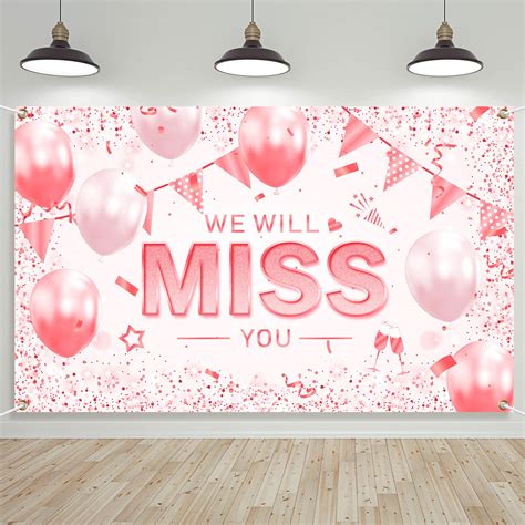 Buy We Will Miss You Party Supplies Rose Gold We Will Miss You Banner ...