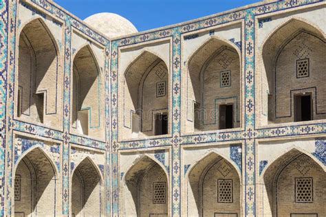 Madrasa Facade in Bukhara, Uzbekistan.Traditional Architecture. Stock Image - Image of madrasa ...