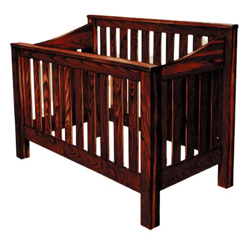 Troyers Woodcraft Mission Crib w/ Slats | whitacresfurniture