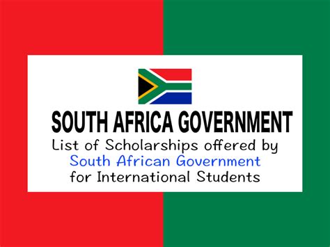 Government Of South Africa Scholarships For International Students 2024 ...