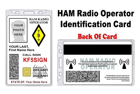 HAM Radio ID Card - Custom with Your Photo and Information - HAM Radio ...