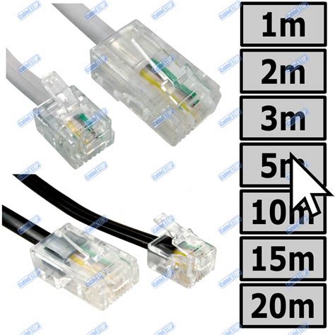 RJ11 to RJ45 CABLE ROUTER to ADSL 1m, 2m, 3m, 5m, 10m, 15m, 20m ...